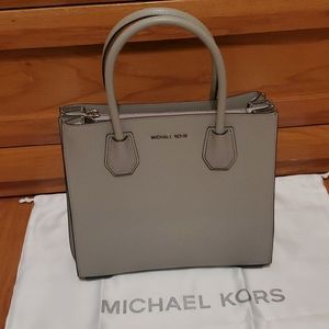 Michael Kors grey pebble leather handbag